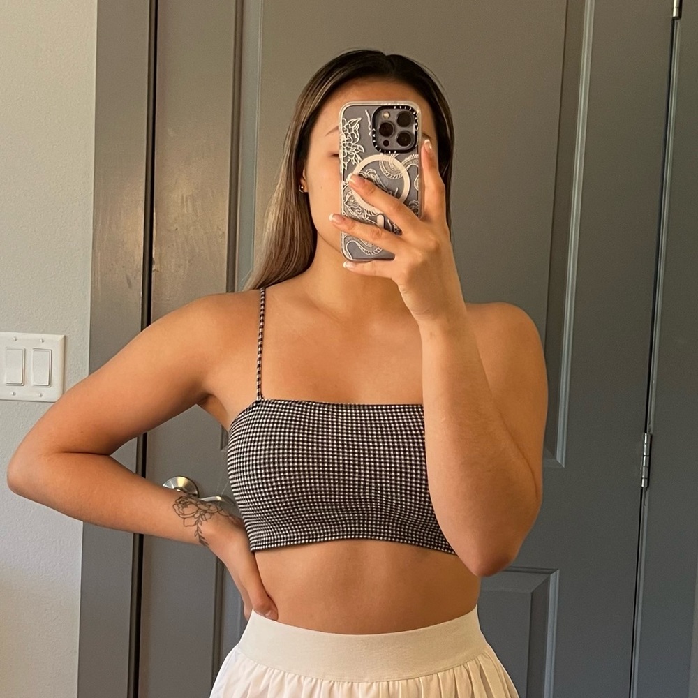 small gingham crop top